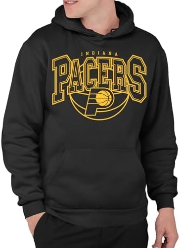 Junk Food NBA - Indiana Pacers Monochromatic Arch Adult Hoodie Black