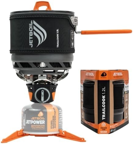 Jetboil TrailCook 1.2L Camping and Backpacking Stove Cooking System, Carbon