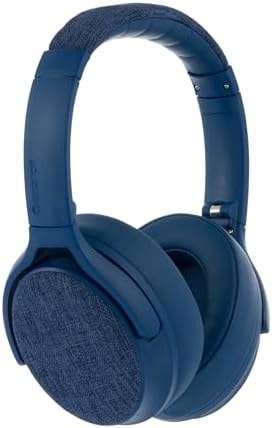Made for Amazon, Active Noise Cancelling Bluetooth Headphones with Built-in Microphone | Blue