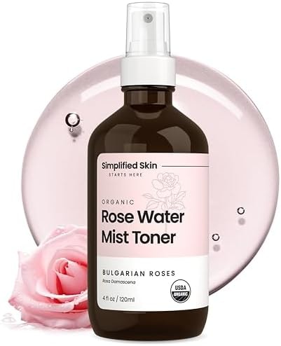 Simplified Skin Rose Water Spray for Face & Hair, Rosewater Mist Toner