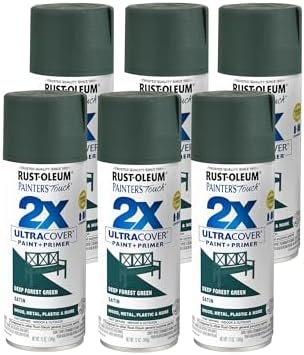 Rust-Oleum Painter's Touch 2X Ultra Cover Spray Paint, Satin Deep Forest