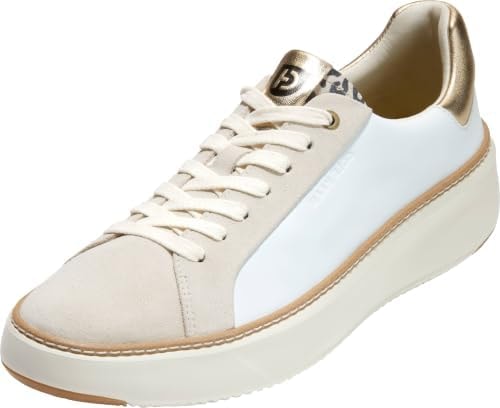 Cole Haan Women's Grandpro Topspin Sneakers, White/Leopard Print, 5-B US