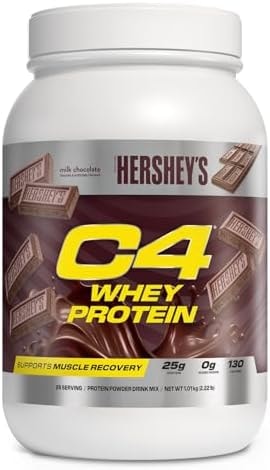 C4 Whey Protein, 25g of Protein, Hershey's Chocolate, 28 Servings