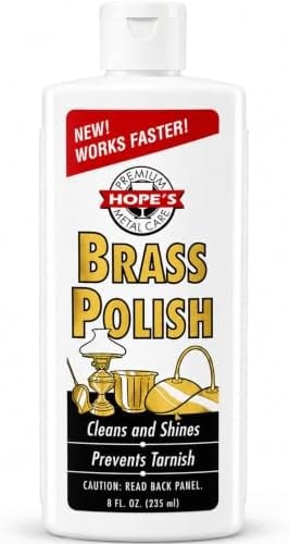HOPE'S Brass Polish & Cleaner, Tarnish Remover for Copper Chrome Silver 8oz