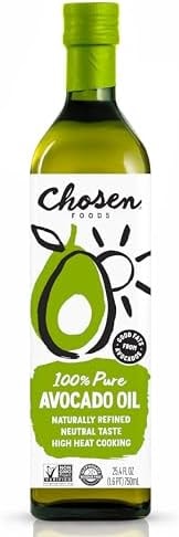 Chosen Foods Refined Avocado Oil for Cooking, 25.4 Fl Oz (Pack Of 1)