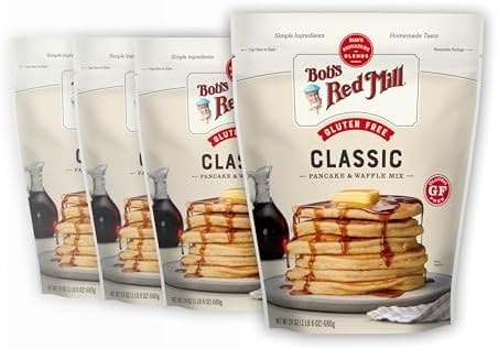 Bob's Red Mill Gluten Free Pancake & Waffle Mix, 24oz (4 Pack)