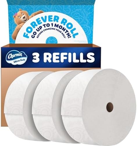 Charmin Toilet Paper Ultra Soft, 3 Forever Rolls Refill Rolls, 2-ply Bath Tissue, 3 Rolls