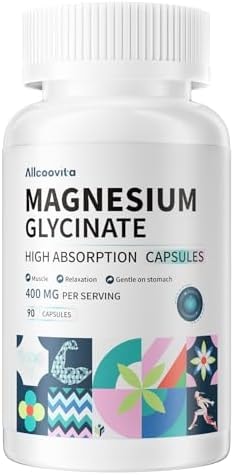 Magnesium Glycinate 400 MG per Serving 100% Chelated for High Absorption, Gentle On Stomach, Non-GMO, 90 Vegetarian Capsules