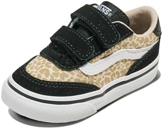 Vans Kids' Brooklyn LS V Shoe, Leopard Black Beige, 9