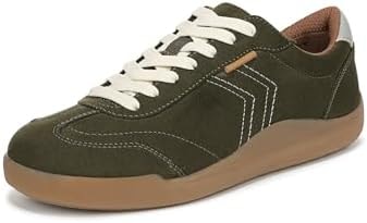 Dr. Scholl's Women's Be True Sneaker Olive Green Microsuede 11 M