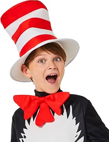 InSpirit Designs Dr. Seuss Kids Cat in the Hat Top Hat | Officially Licensed | Kids Costume Accessories