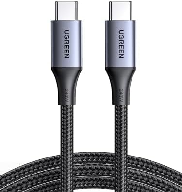UGREEN 240W USB C to USB C Cable, Fast Charging Cable, 6.6ft, Black