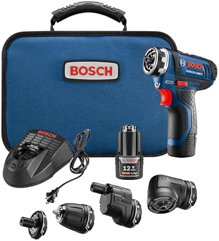 Bosch GSR12V-140FCB22 12V Max Drill/Driver, Flexiclick, 2 Batteries