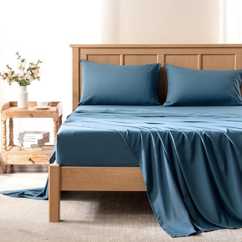 Comfort Spaces Coolmax Moisture Wicking Cooling Sheet Set, Queen 4 Piece