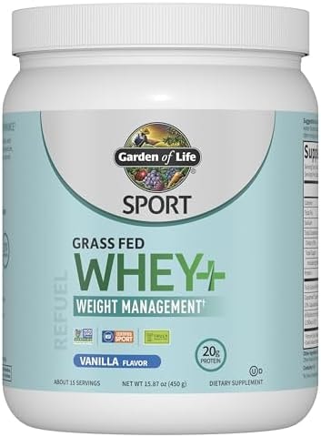 Garden Of Life, Whey Grass Fed Weight Management Sport Vanilla, 15.87 Ounce