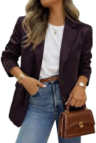 BTFBM Satin Long Sleeve Blazers For Women Business Casual 2026 Fall Clothes