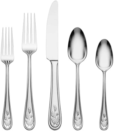 Lenox Christmas 65-Piece 18/10 Silverware Set for 12, Flatware