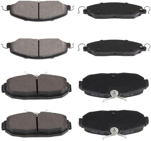 ECCPP Front Rear Disc Brake Pads Kits[8] Semi-Metal D1081 D1082
