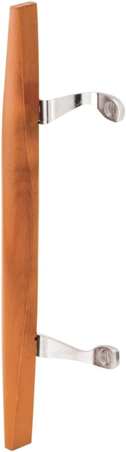 Prime-Line C 1069 Wooden Pull with Chrome Plated Brackets (Single Pack)
