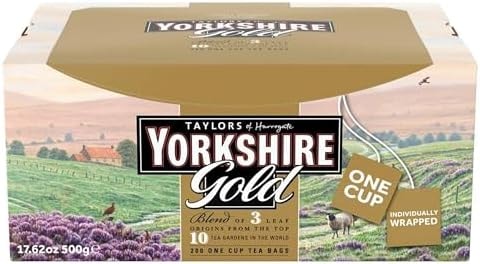 Yorkshire Tea, Gold, Black Tea Bags, 200ct (Pack of 1)