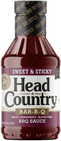 Head Country BBQ Sauce, Sweet & Sticky | Barbecue Sauce 20 Ounce Bottle