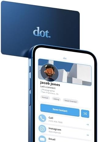 dot. Card - Digital Business Card - Tap Compatible with iPhone & Android (Blue)