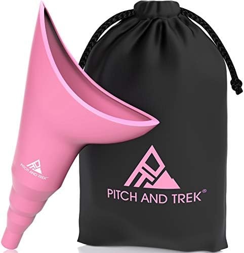 Pitch and Trek Women's Silicone Urination Device for Travel & Outdoor, Pink