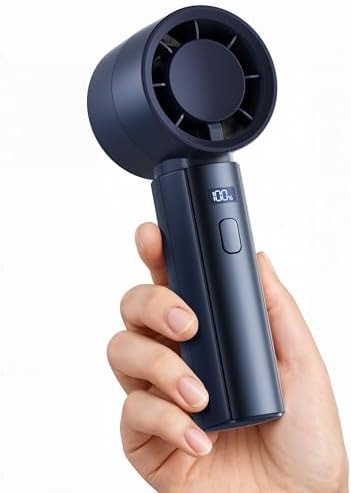 Gaiatop Small Handheld Fan Portable, Powerful High Speed Turbo Cooling, USB Rechargeable Mini Personal Fan, Summer Outdoor Travel Essentials, Gifts for Women Men, Navy Blue