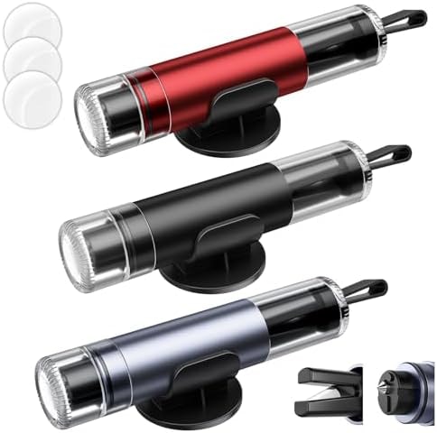 SKINNYON 3-Pack Car Safety Hammer Seatbelt Cutter, 2026 Upgraded Transparent Lid Window Breaker Seatbelt Cutter Underwater, 2 in 1 Emergency Keychains car Window Breaker Tool, New Car Accessories