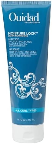 Ouidad Moisture Lock Hair Mask, 7.8 fl oz, Ultra-Nourishing Intense Frizz Control Curly Hair Mask with Macadamia Nut Oil, Olive Oil, Helps Repair, Detangle, Restore Softness & Hydrate, All Curl Types