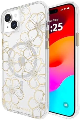 Case-Mate iPhone 15 Plus Case - Floral Gems [12ft Drop Protection] [Compatible with MagSafe] Magnetic Cover with Sparkly Rhinestones for iPhone 15 Plus 6.7", Anti-Scratch, Shockproof, Slim Fit