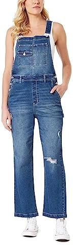 WallFlower Women's Overalls Juniors (Standard and Plus), Cedar Utility, X-Large