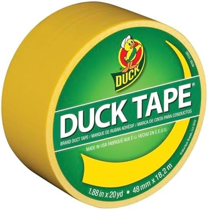 Duck 1304966 Tape, Yellow Sunburst, 1.88" x 20 Yards, Single Roll