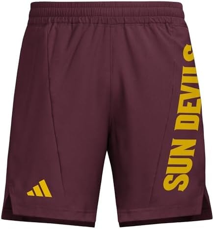 adidas Men's D4T Woven Arizona State University Shorts, Team Maroon/Team Collegiate Gold/Arizona State University, XX-Large/7" Inseam
