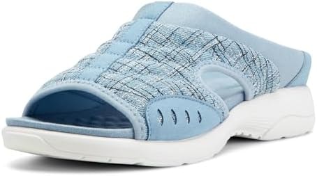 Easy Spirit Women's TRACIEE25 Flat Sandal, Blue Multi 400, 12M