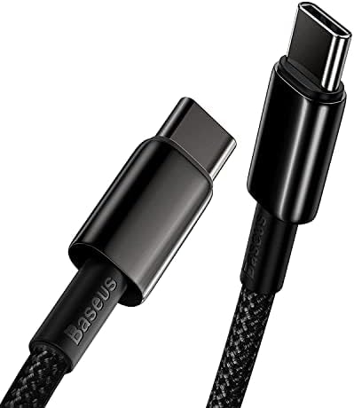 Baseus USB C Cable, 100W PD 5A QC 4.0 Fast Charging USB C to USB C Cable
