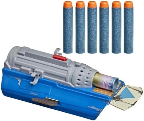 STAR WARS NERF The Mandalorian Rocket Gauntlet, Blaster with 6 NERF Elite Darts, Use with a Costume for Kids, Toys for Boys & Girls Ages 5+
