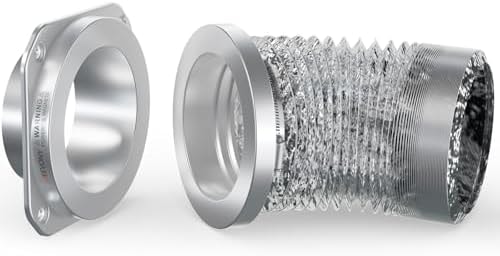 JEEVONY Magnetic Dryer Vent Coupling DV180 Airtight Seal Dryer Vent Connector Kit Easy to Clean Quick Connector Including a 2.6ft 4" Duct and two Clamps