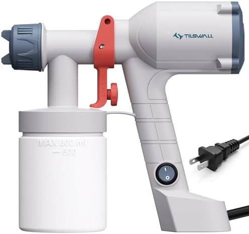 Tilswall Paint Sprayer Dreamer400 Upgraded Ultra-Light Electric Paint Spray Gun with 2 Nozzles & 4 Patterns Easy to Clean for Fences, Sheds, Walls, Ceilings, Furniture, Cabinets, Garden & DIY