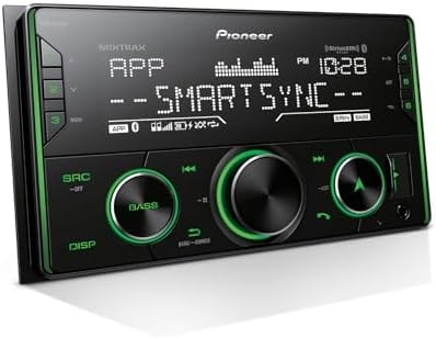 Pioneer MVH-S622BS Double Din Digital Media Receiver – Bluetooth, SiriusXM, Color Change, USB, FLAC, Voice Control, 50W x 4 Output, 13-Band EQ, AM/FM Radio, Hi-Volt RCA Preouts