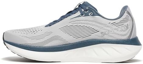 Saucony Men's Ride 18 Sneaker, Cloud/Dusk, 7
