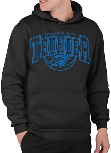 Junk Food NBA - Oklahoma City Thunder Monochromatic Arch Adult Hoodie Black