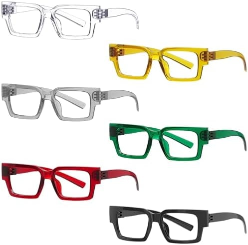 Eyekepper Blue Light Reading Glasses Men Women 1.75, Stylish 6 Pack