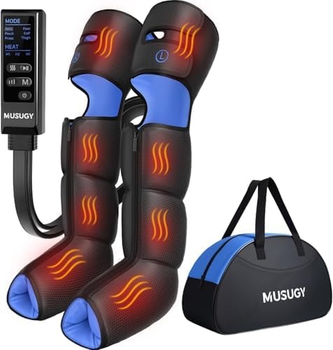 Musugy Leg Compression Massager with Heat for Circulation and Pain Relief