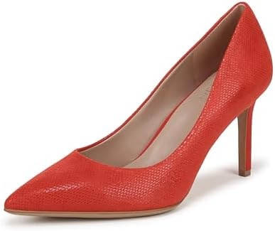 Naturalizer Women's Anna Pump Red Suede Textured 11 M