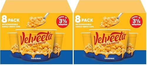 Velveeta Shells & Cheese Original | Microwavable | 8 Cups | 2.39 oz | Pack of 2
