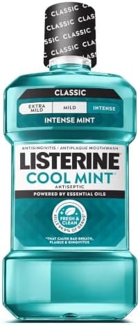 Listerine Cool Mint Antiseptic Mouthwash, Intense Mint, 8.5 fl. oz/250 mL