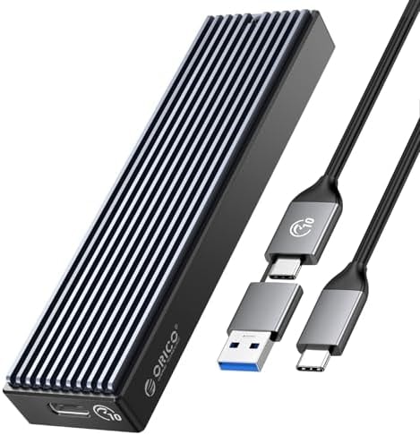 ORICO M.2 NVMe SSD Enclosure, USB 3.1 Gen 2 (10 Gbps) PCIe External Adapter NVMe Case for 2230/2242/2260/2280 M.2 SSD up to 8TB, UASP Supported - M2PV