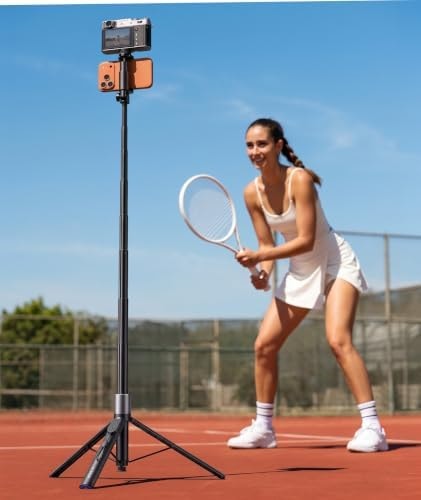 LISEN One-Hand Open 67" Phone Tripod Selfie Stick for iPhone with Remote
