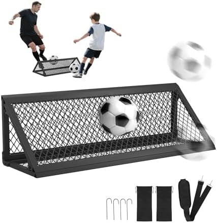 Sturdum Soccer Rebounder Board, 2-in-1 Soccer Wall with 2 Rebound Angles, Soccer Training Equipment for for Team & Solo Passing Practice Bounce Back Training